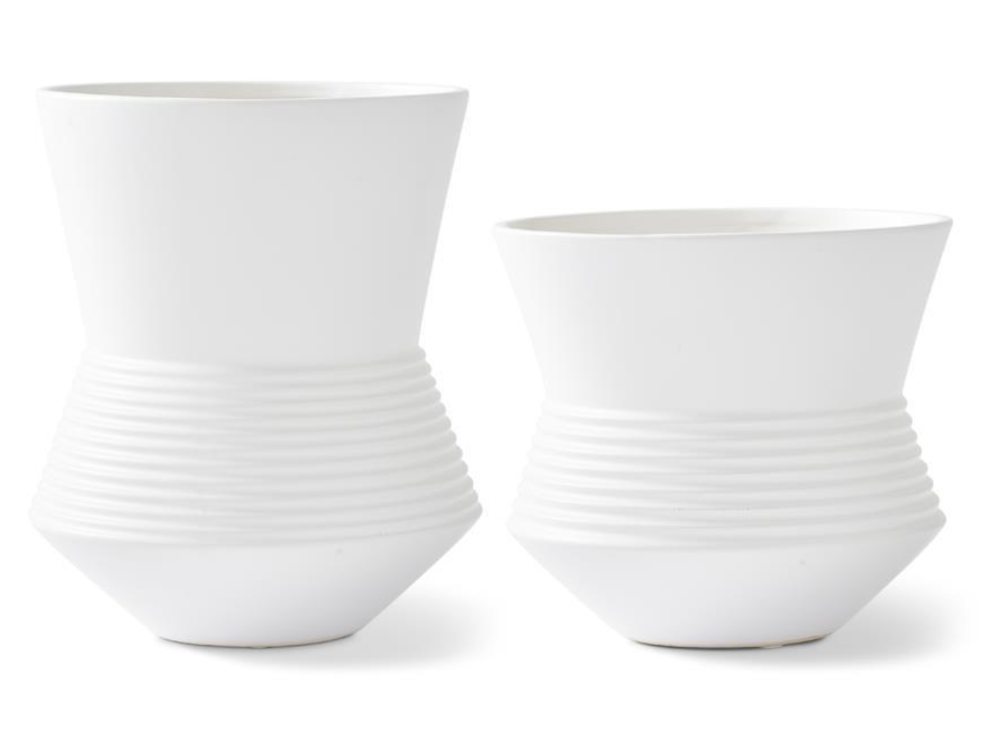 Ribbed Ceramic Pots