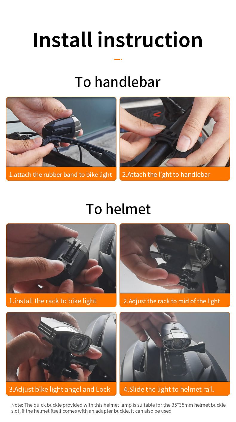 how to install bicycle helmet light-KOOTU