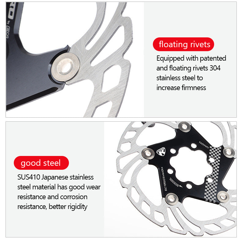 KOOTU disc brake floating rotor disc brake rotor size chart