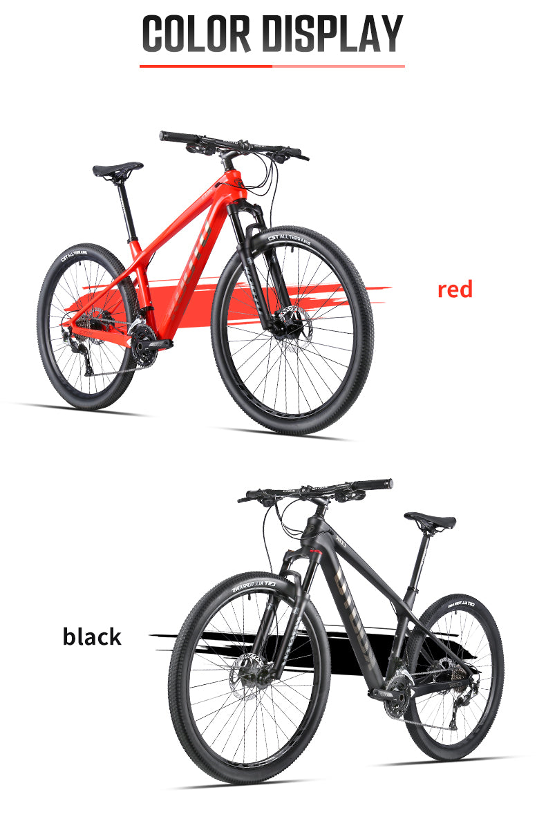 Rot Schwarz KOOTU DECK2.0 Carbon-Mountainbike