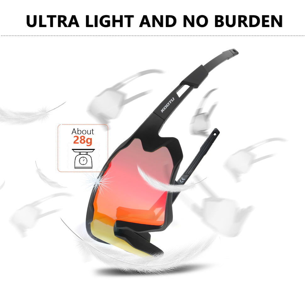 Ultra light cycling sunglasses