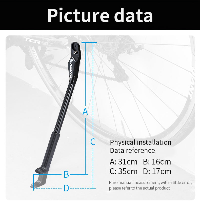 bicycle kickstand size