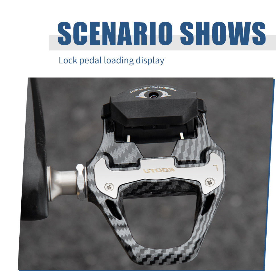 KOOTU Road Bike Pedals Carbon Pattern Clip Pedals For KEO Look Pedals SPD System -KOOTU BIKE