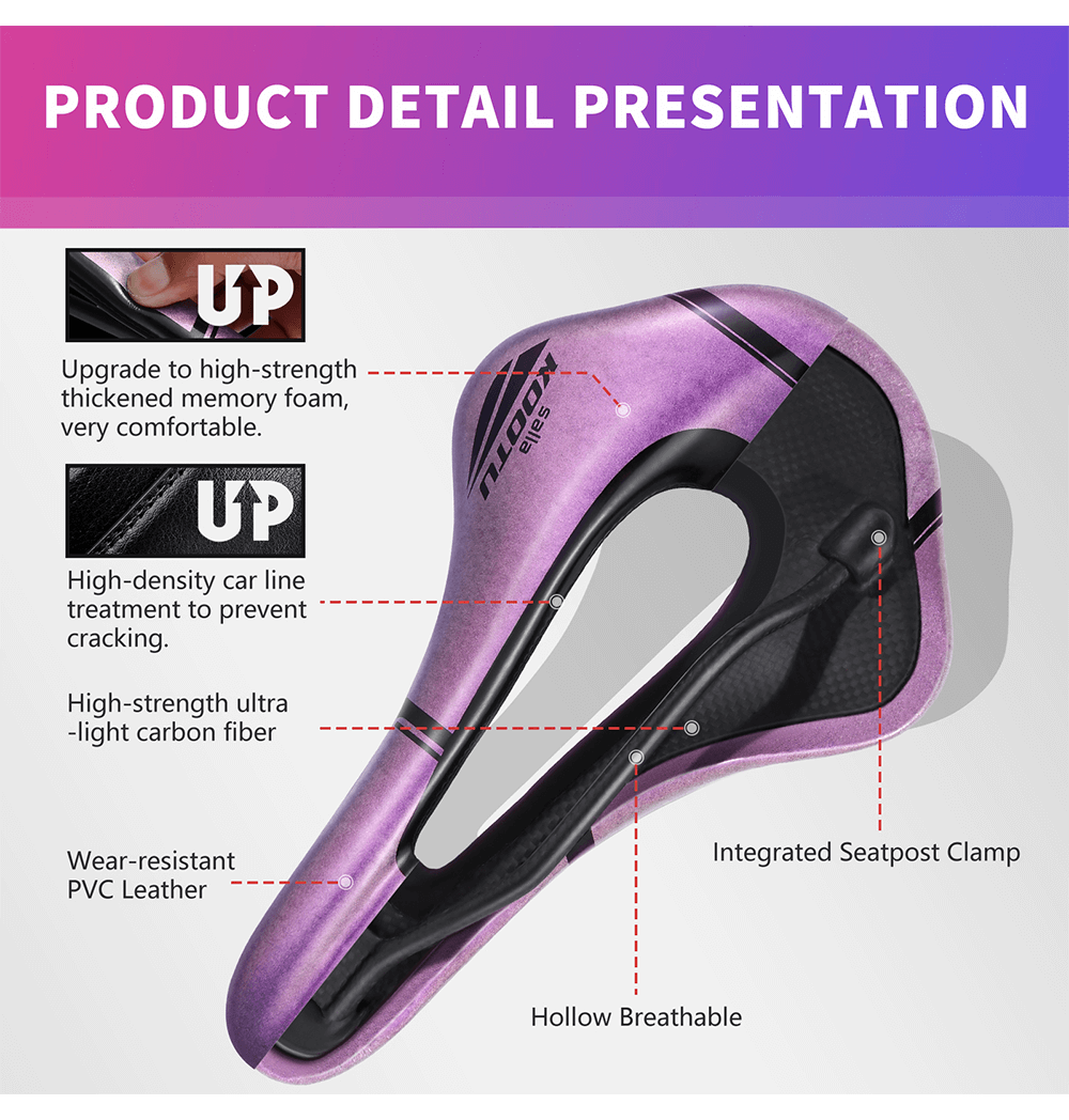 KOOTU Vollcarbon Fahrradsattel Leichter Sitz Ergonomie Sitzkissen-KOOTU BIKE