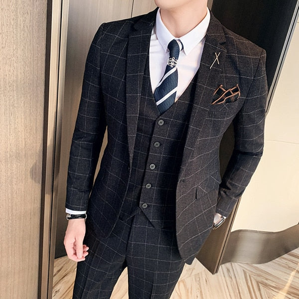 High-end Social Formal Suit 3 Pcs Set – The Exclusive Man