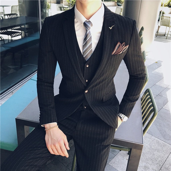 High-end Social Formal Suit 3 Pcs Set – The Exclusive Man