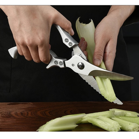 cortando legumes e vegetais Tesoura para Cozinha Profissional