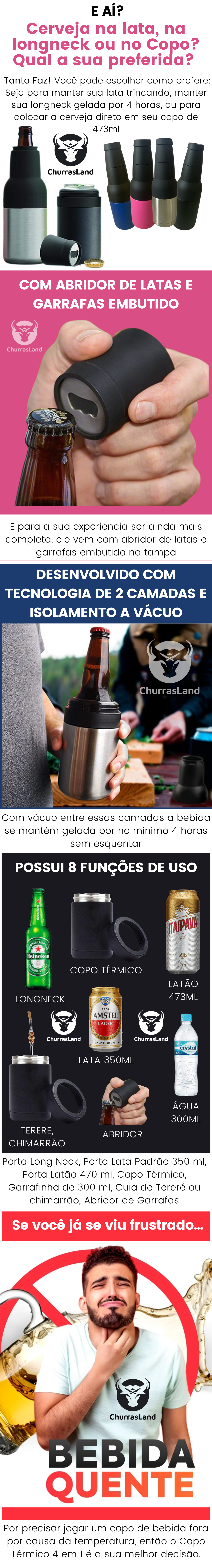 copo termico 4 em 1 churrasland