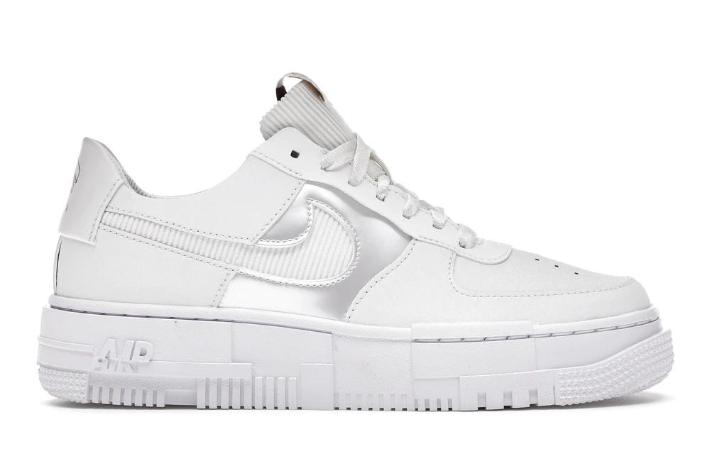 air force 1 pixel silver