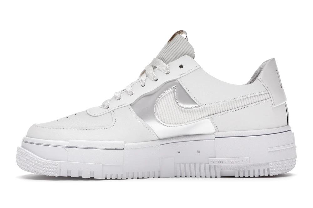 air force 1 pixel silver