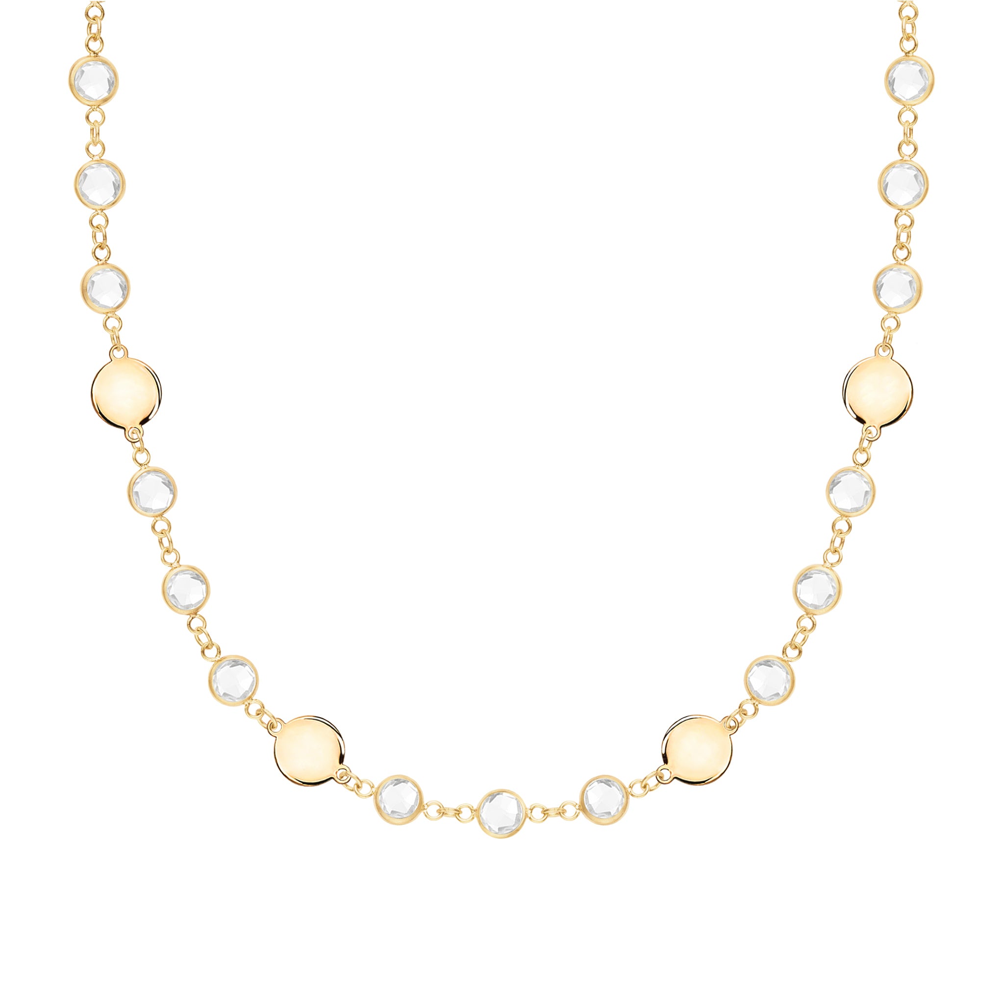 Personalized Rosecliff Circle Birthstone Necklace in 14k Gold