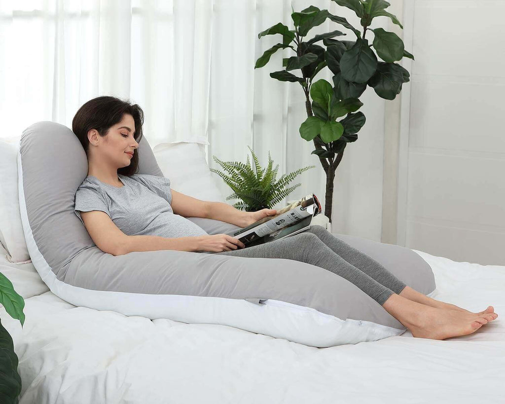 Sleep with Bean Shaped Pregnancy Pillow