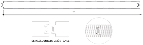 Características geométricas del panel frigorífico ULTRA