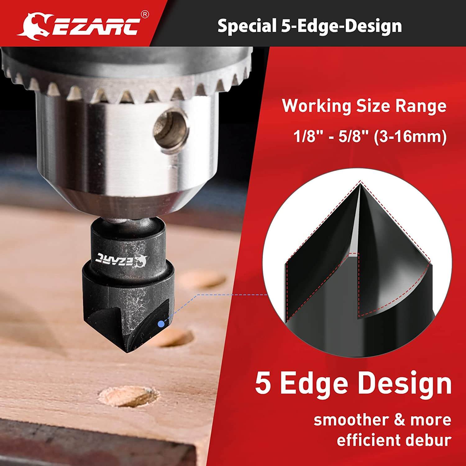 EZARC HRC60 Wood Chisel Set 6-Pack with Premium Wooden Case for Carpentry  Craftsman