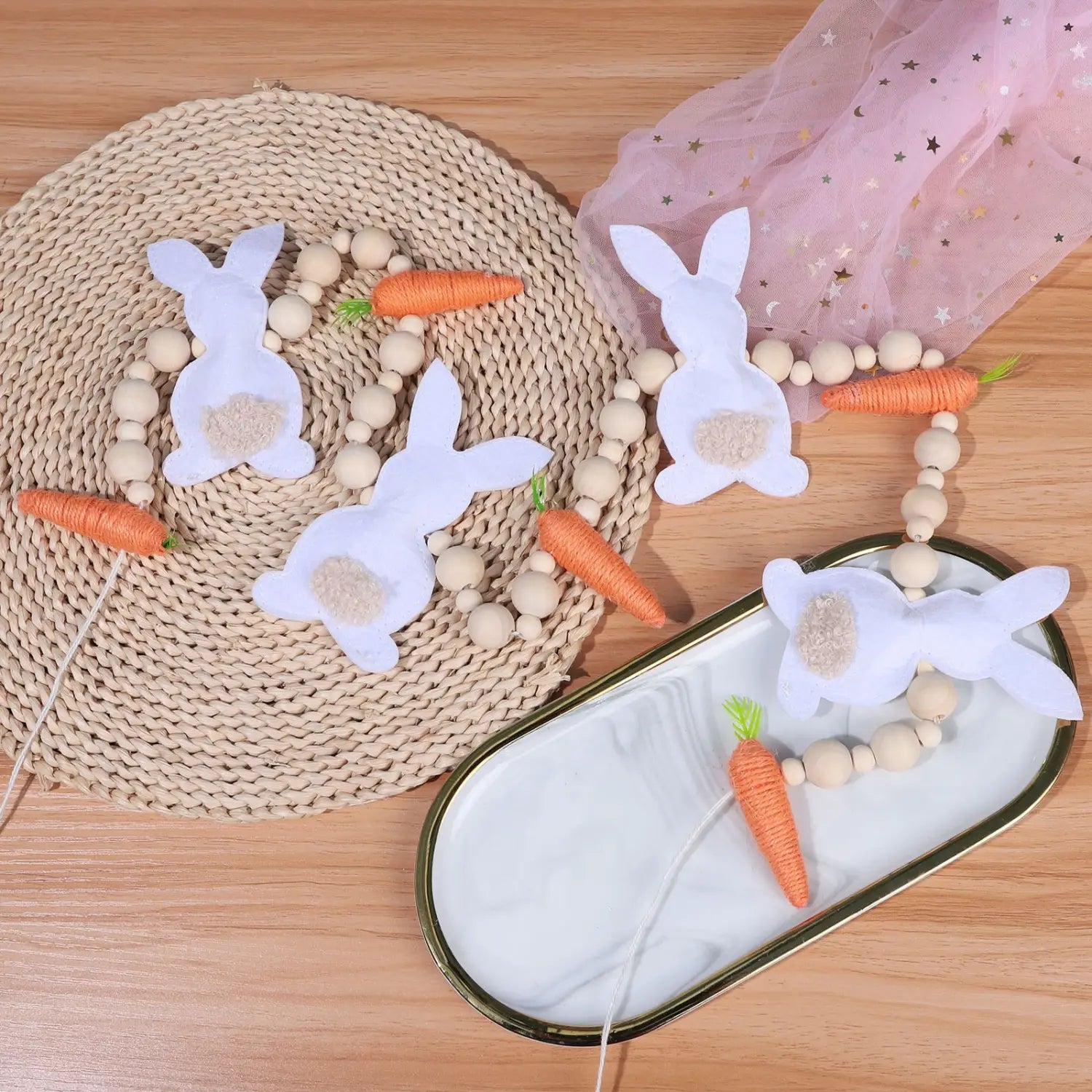 Rabbit Carrot Easter Wreath