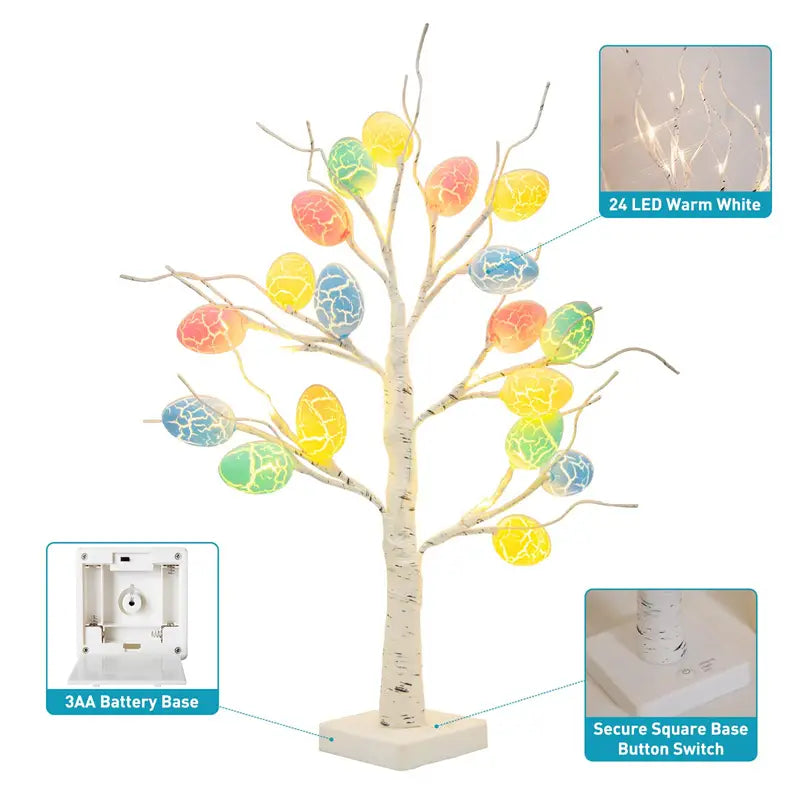 LED Easter Egg Birch Tree Decoration