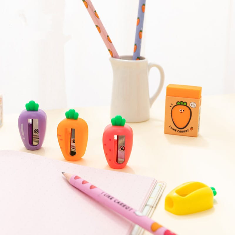 Cute Fruit and Vegetable Pencil Sharpener, Small Portable