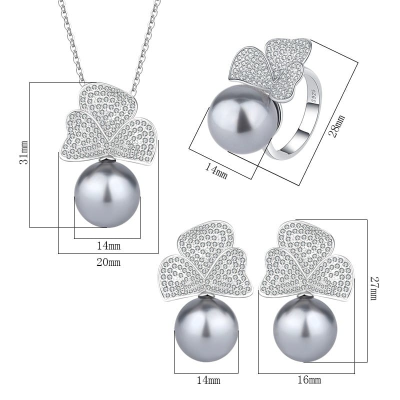 Retro Grey Bead Fashion Versatile Set