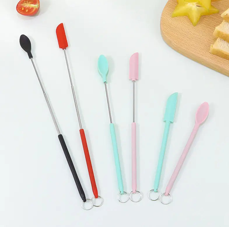 Mini Retractable Extended Silicone Spatula