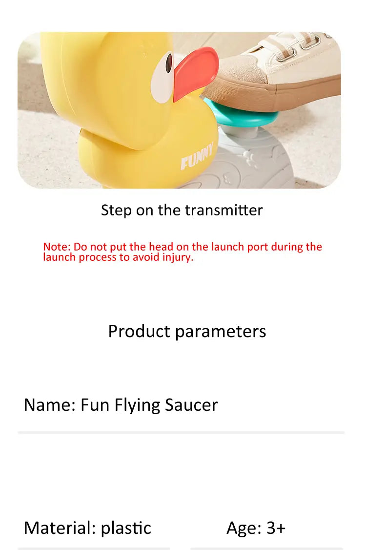 Foot Stepping Ejection Flying Saucer Toy