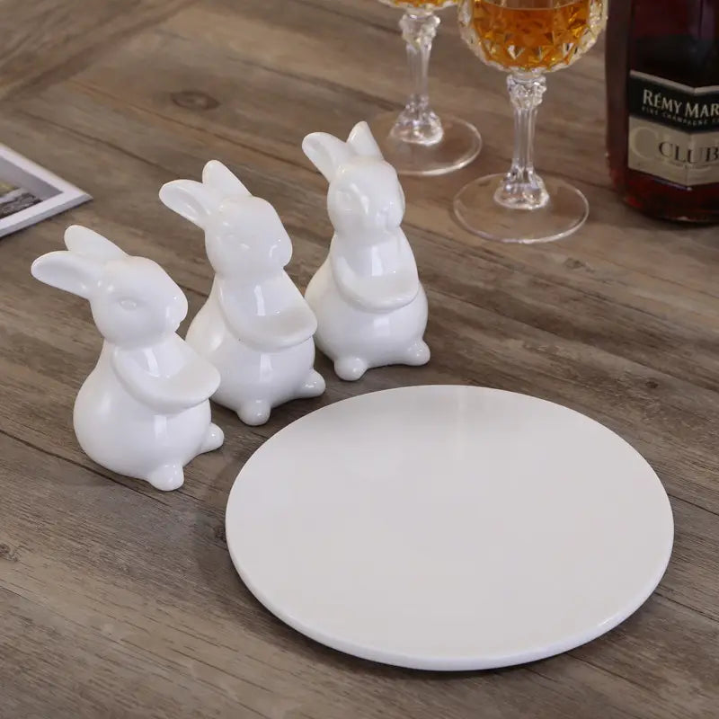 Rabbit Dessert Plate Set