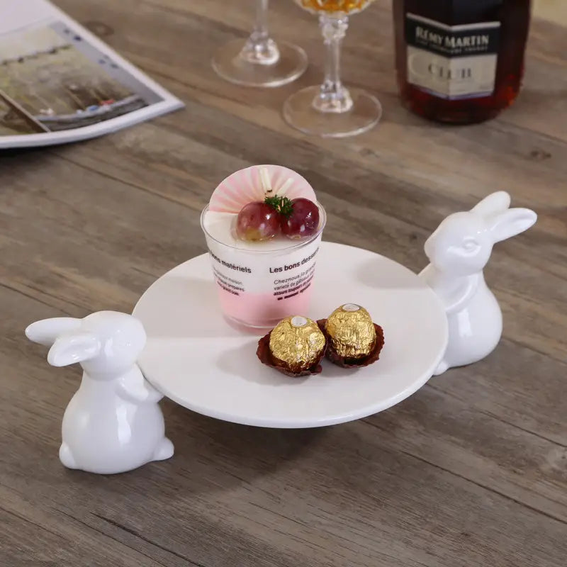 Rabbit Dessert Plate Set