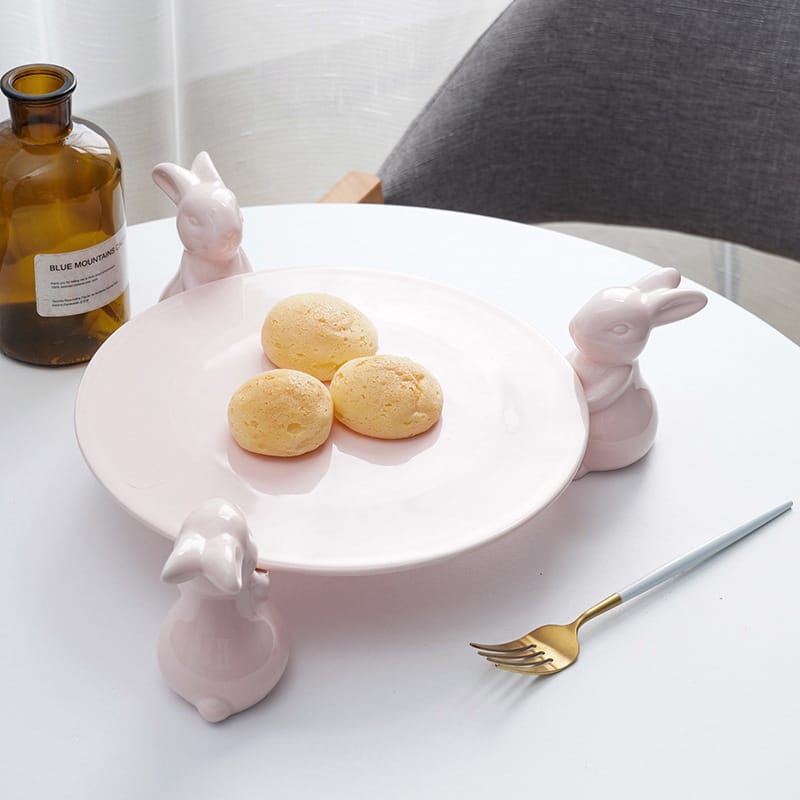 Rabbit Dessert Plate Set