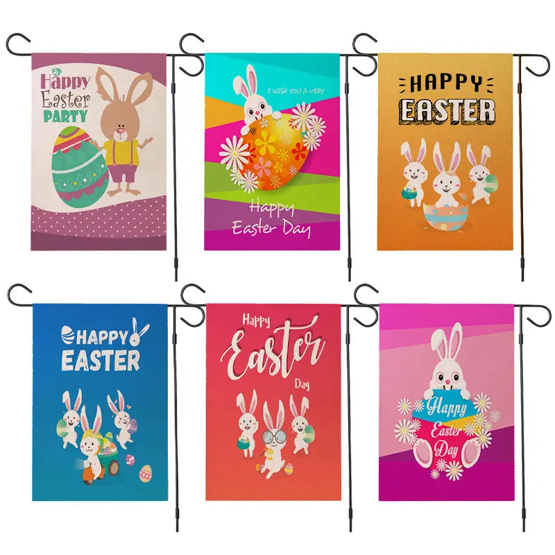 Happy Bunny Egg Garden Flag