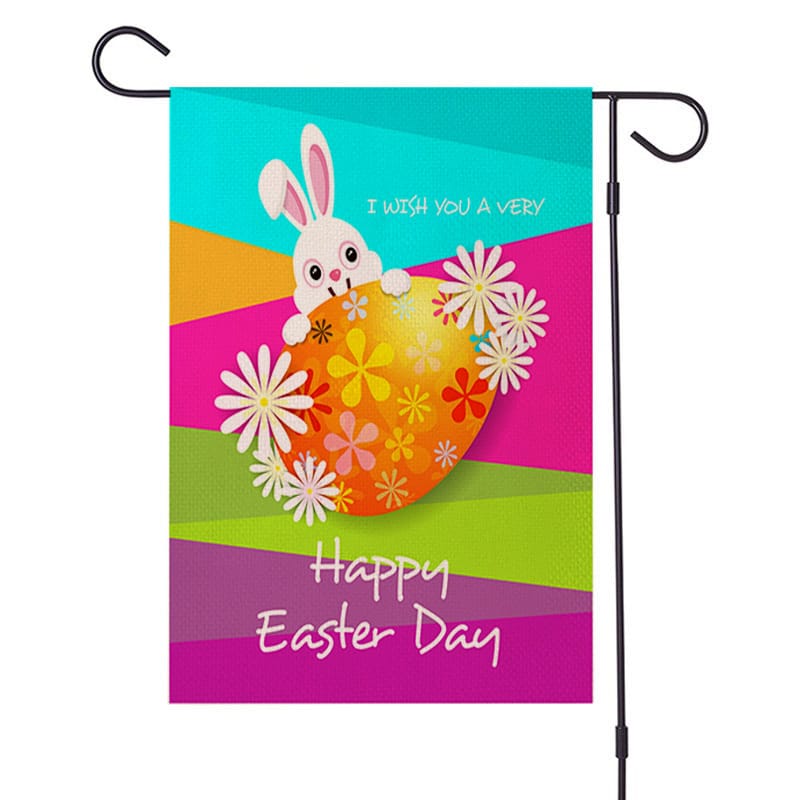 Happy Bunny Egg Garden Flag