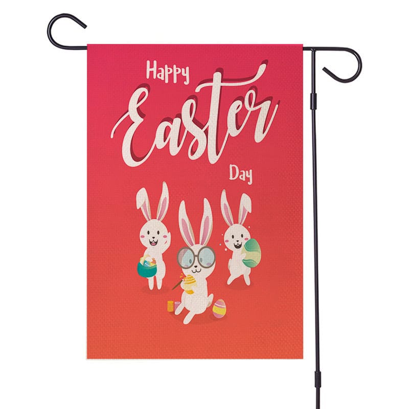 Happy Bunny Egg Garden Flag