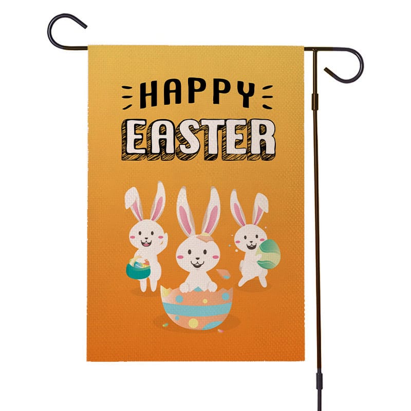 Happy Bunny Egg Garden Flag