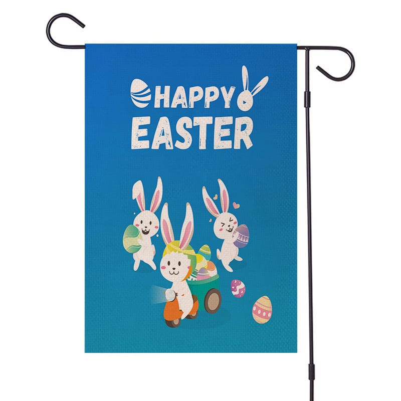 Happy Bunny Egg Garden Flag