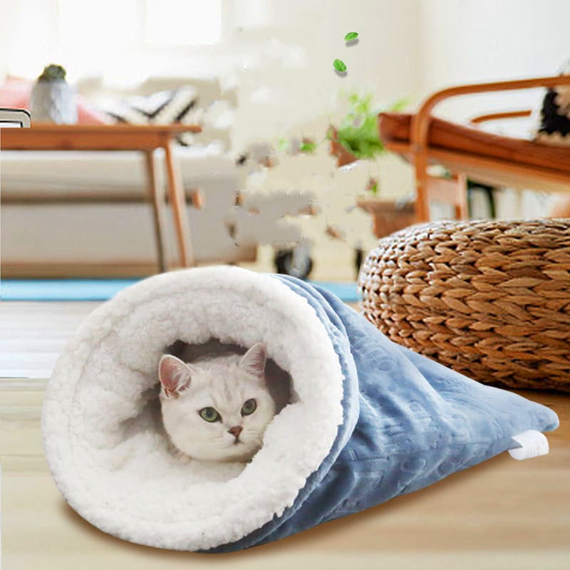 Cozy Christmas Cat Nest Plus Soft Sleeping Bag