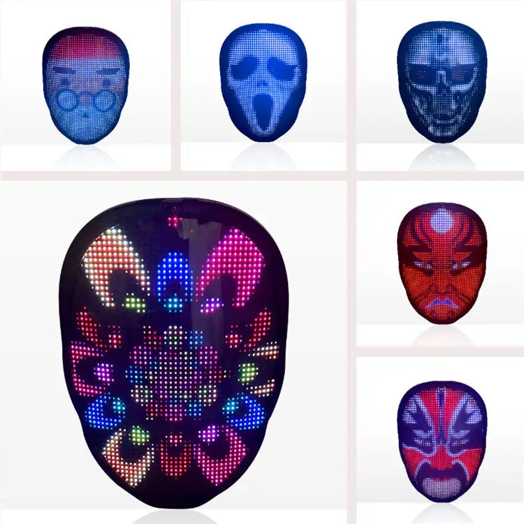 Face-changing Glowing LED Mask for Holiday DJ Party