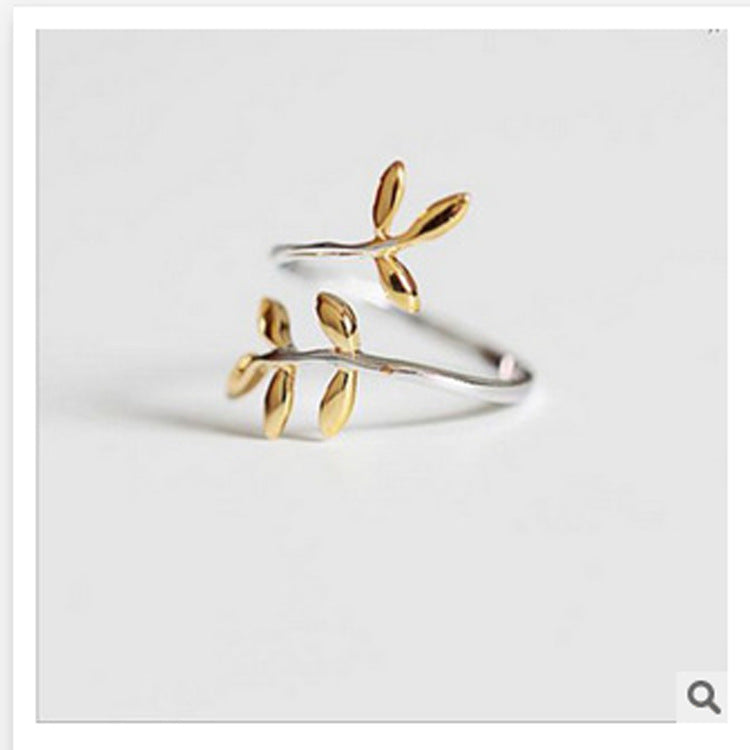 Olive Branch Leaf Sterling Silver Ring