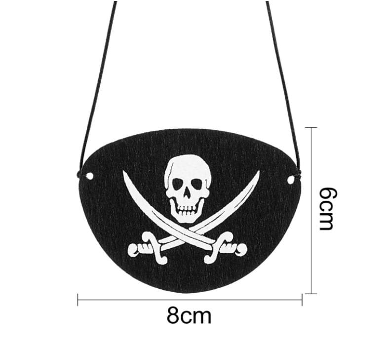Halloween Pirate Captain Cosplay Costume Accessories Colony Hat Single Eye Patch