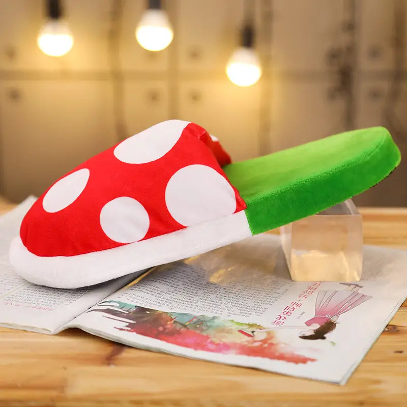 Super Mario Bros Piranha Flower Plush Slipper