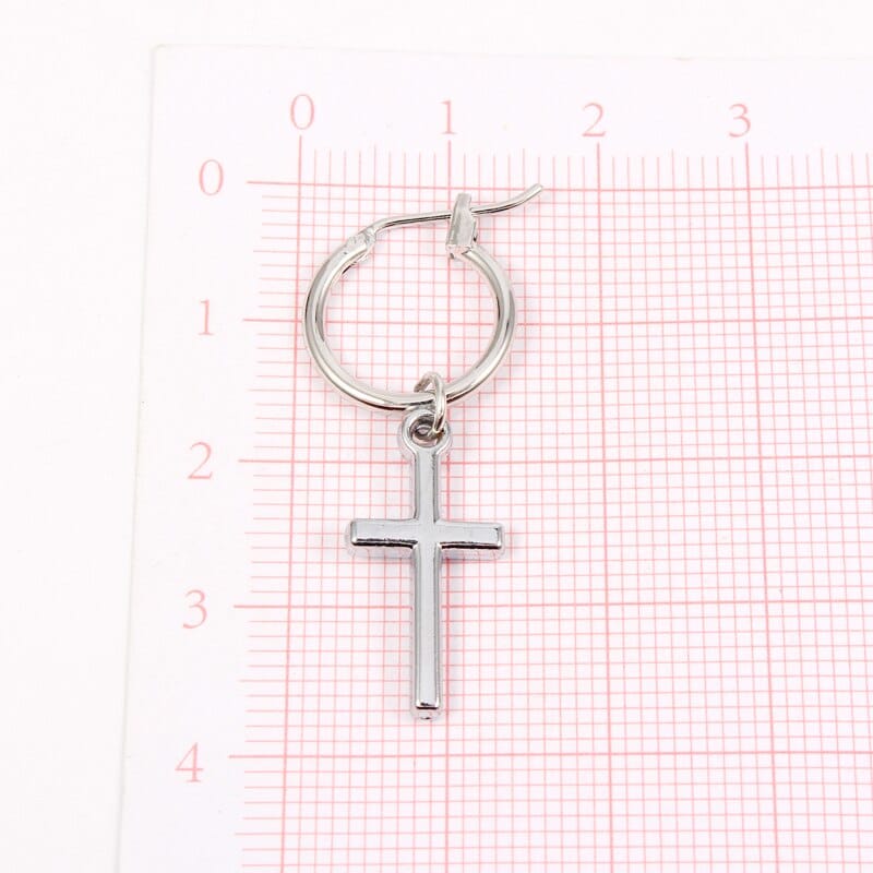 Alloy Cross Pendant Earrings