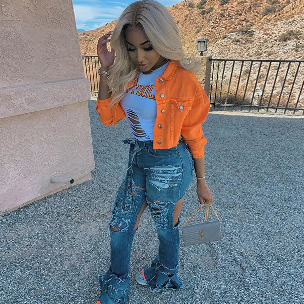 Women?€?s Streetwear Denim Jacket