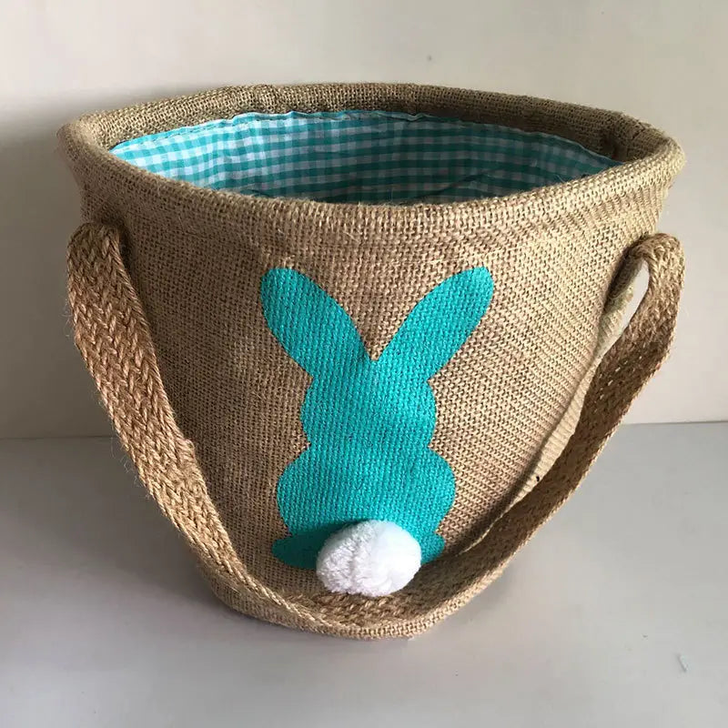 Easter Jute Tote Bag