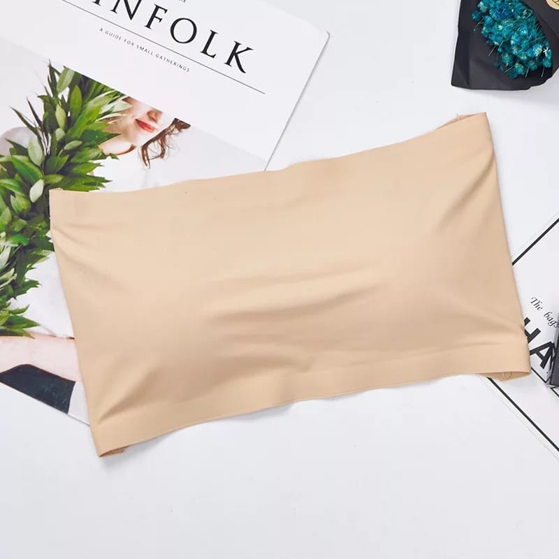 Ice Silk Strapless Bra and Chest Wrap for Women