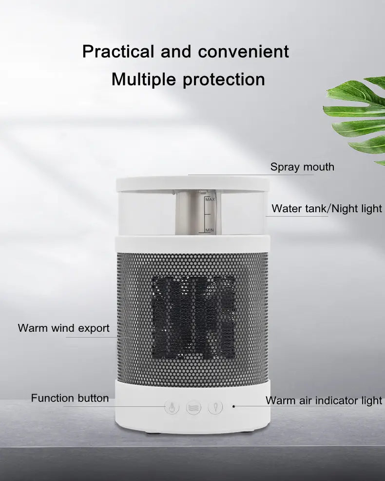 3 In 1 Winter Warmer Fast Heater Colorful Night Lights 400ML Air Humidifier |