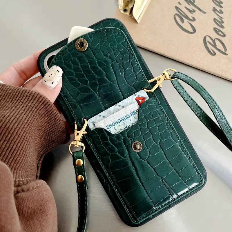 Patterned Card Bag Phone Case