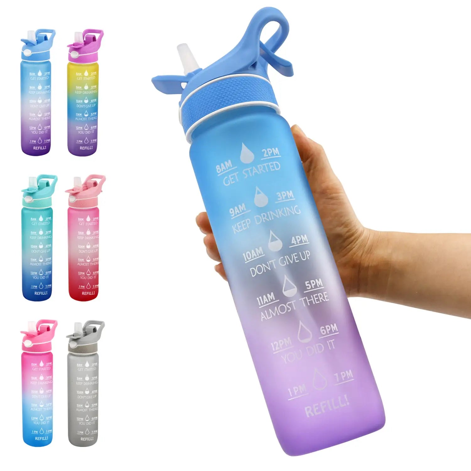 Bounce Cover Straw Space Cup Water Bottle