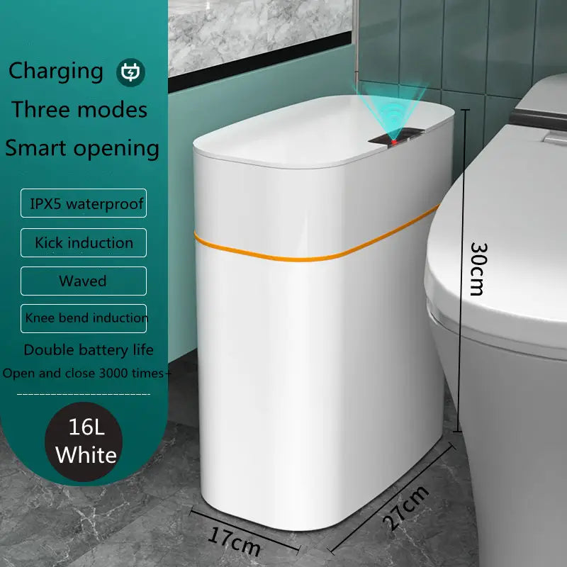 Bedroom and Living Room Smart Trash Can with Lid