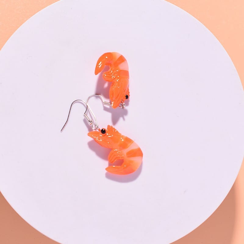 Quirky Crayfish Resin Earrings
