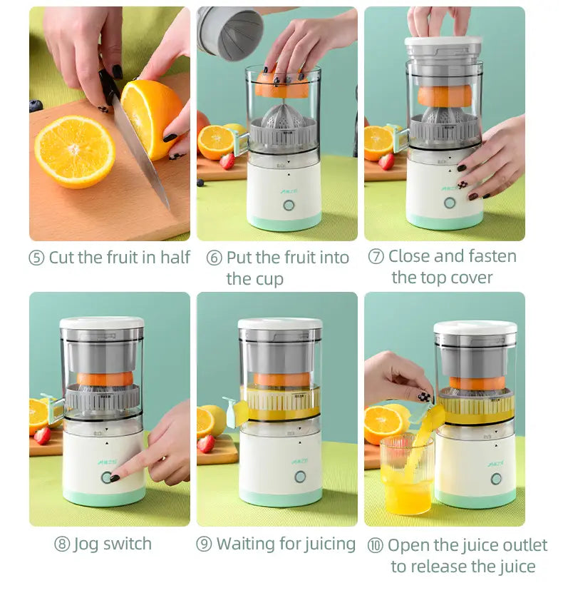 Portable Wireless Slow Juicer with USB Charging