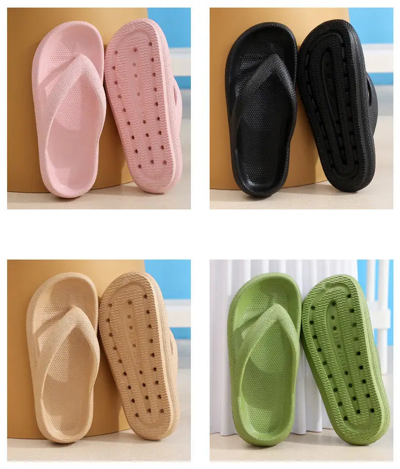 Summer Non-Slip Flip Flops for Women - Eva Sole Bathroom Slippers