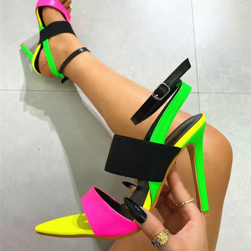 Colorblock High Heels for Women