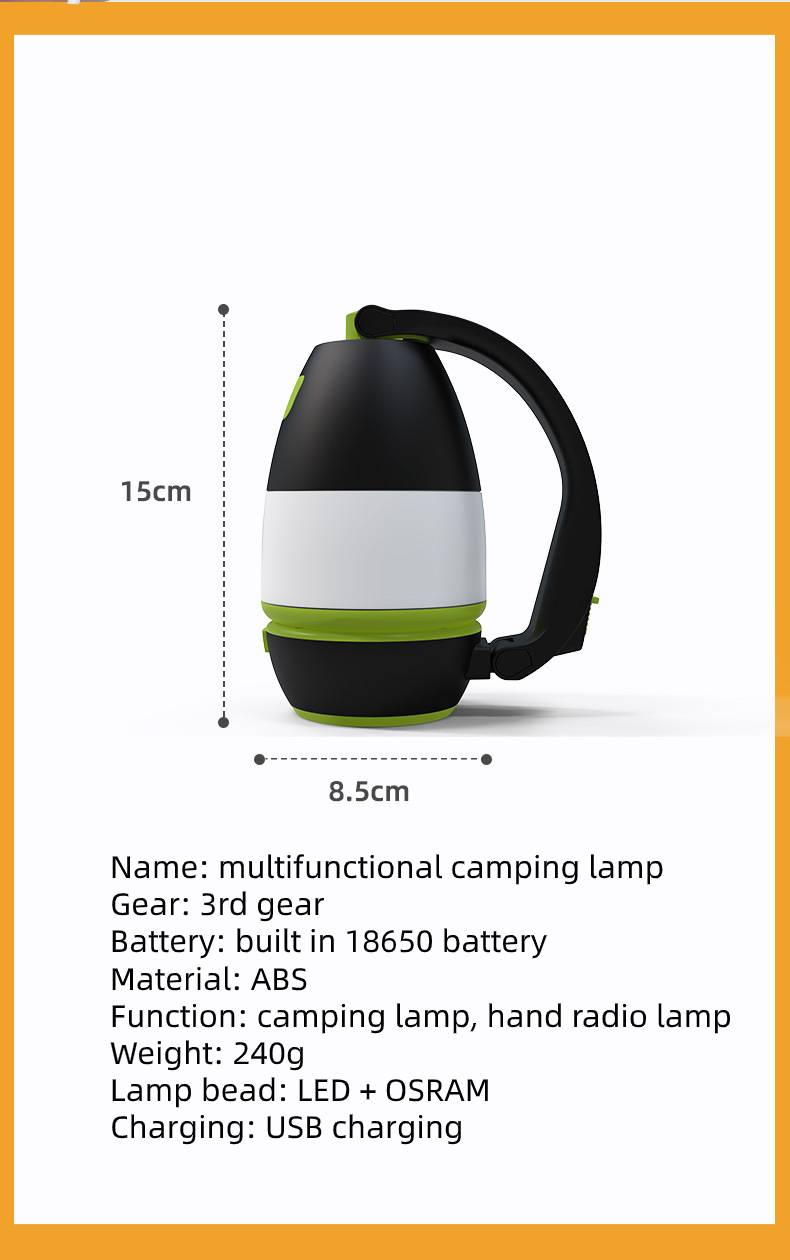 Multifunctional 3-in-1 LED Table Lamp - Perfect for Tent, Car, and Emergency